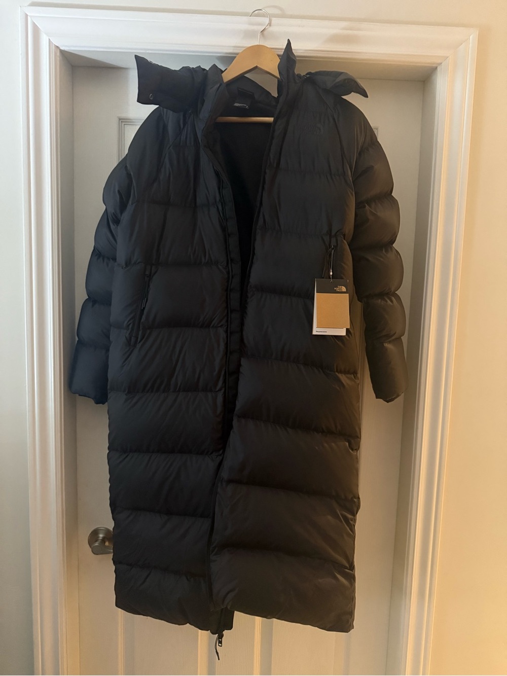 The North Hydrenalite City Long Down Hooded Parka - Women's size Small